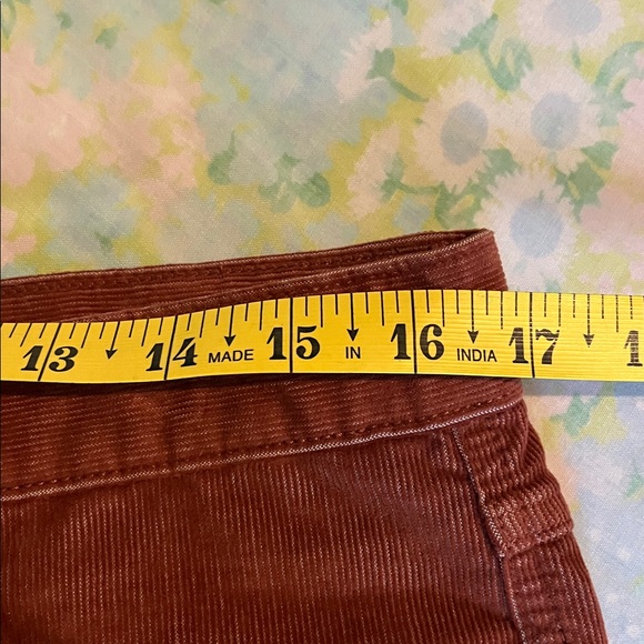 Carve Designs | Brick Rust Corduroy Shorts Size 6 Organic Cotton Mid-Rise Beachy - Picture 6 of 9